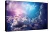 Space of Night Sky with Cloud and Stars.-nednapa-Stretched Canvas