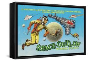 Space Outlaw Atomic Pistol-null-Framed Stretched Canvas