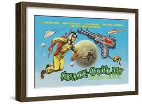 Space Outlaw Atomic Pistol-null-Framed Art Print