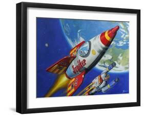 Space Patrol 2-Eric Joyner-Framed Giclee Print