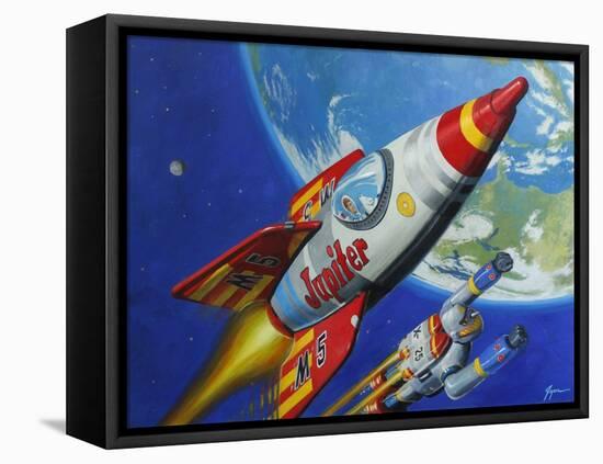 Space Patrol 2-Eric Joyner-Framed Stretched Canvas
