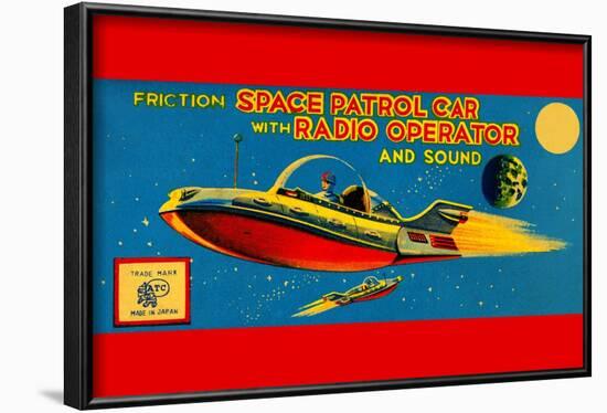 Space Patrol Car with Radio Operator-null-Framed Art Print