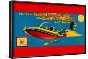 Space Patrol Car with Radio Operator-null-Framed Art Print