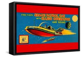 Space Patrol Car with Radio Operator-null-Framed Stretched Canvas