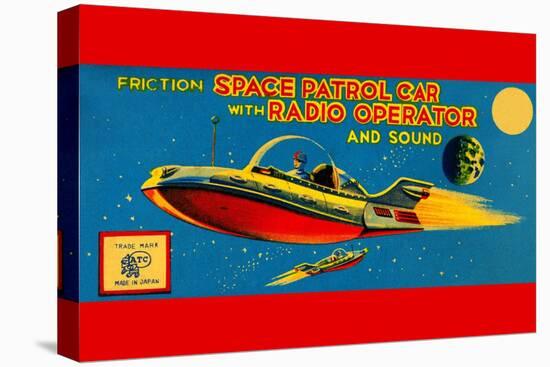 Space Patrol Car with Radio Operator-null-Stretched Canvas