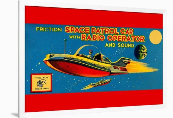 Space Patrol Car with Radio Operator-null-Framed Art Print