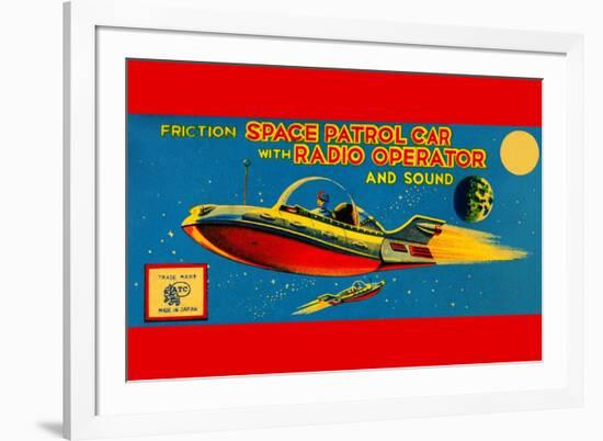 Space Patrol Car with Radio Operator-null-Framed Art Print