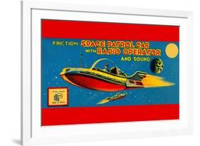 Space Patrol Car with Radio Operator-null-Framed Art Print