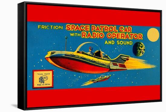 Space Patrol Car with Radio Operator-null-Framed Stretched Canvas