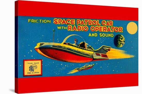 Space Patrol Car with Radio Operator-null-Stretched Canvas