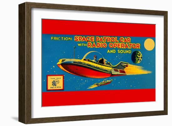 Space Patrol Car with Radio Operator-null-Framed Art Print