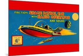 Space Patrol Car with Radio Operator-null-Mounted Premium Giclee Print