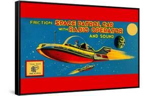 Space Patrol Car with Radio Operator-null-Framed Stretched Canvas