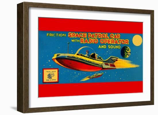 Space Patrol Car with Radio Operator-null-Framed Art Print