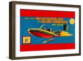 Space Patrol Car with Radio Operator-null-Framed Art Print