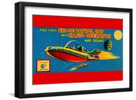 Space Patrol Car with Radio Operator-null-Framed Art Print