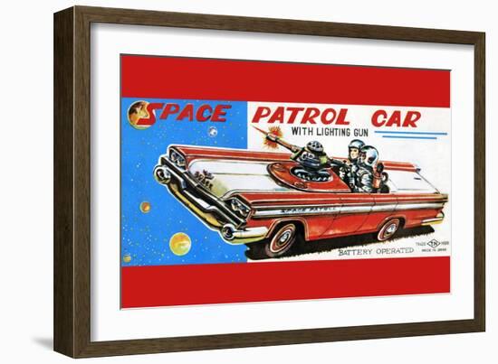 Space Patrol Car-null-Framed Art Print