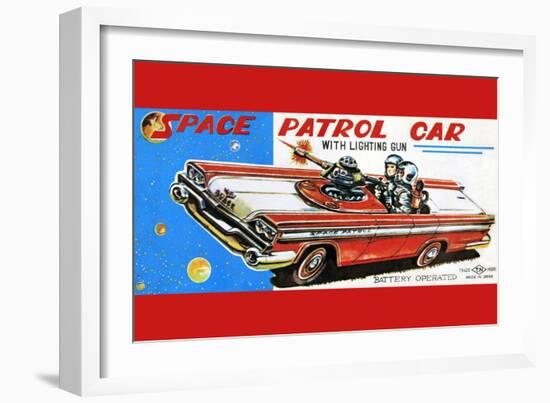 Space Patrol Car-null-Framed Art Print