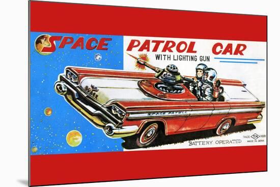 Space Patrol Car-null-Mounted Premium Giclee Print