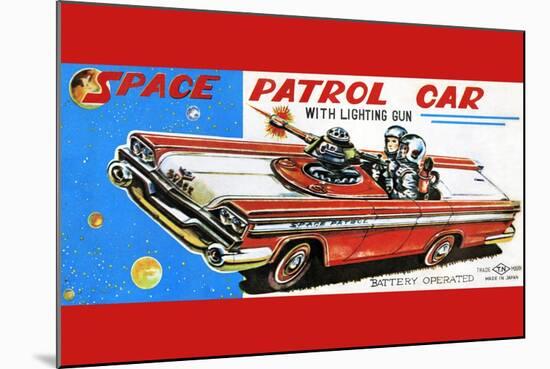Space Patrol Car-null-Mounted Art Print