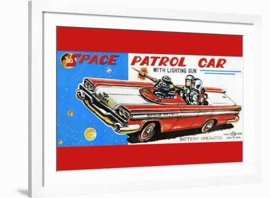 Space Patrol Car-null-Framed Art Print