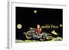 Space Patrol Super Cycle-null-Framed Art Print