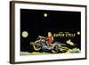 Space Patrol Super Cycle-null-Framed Art Print