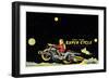 Space Patrol Super Cycle-null-Framed Art Print