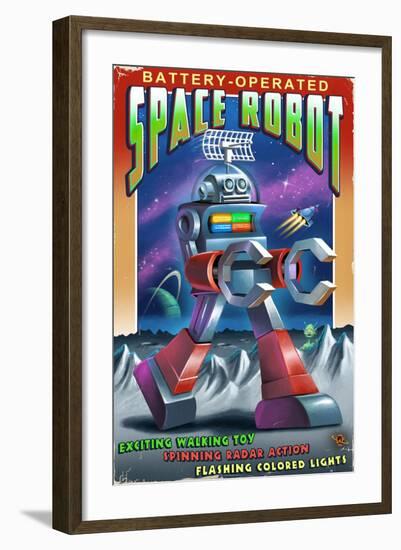 Space Robot-Lantern Press-Framed Art Print