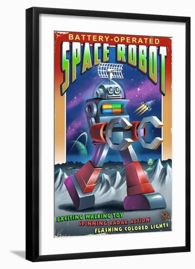 Space Robot-Lantern Press-Framed Art Print