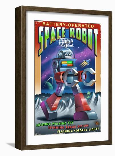 Space Robot-Lantern Press-Framed Art Print