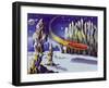 Space Rocket Lands on Venus-null-Framed Art Print