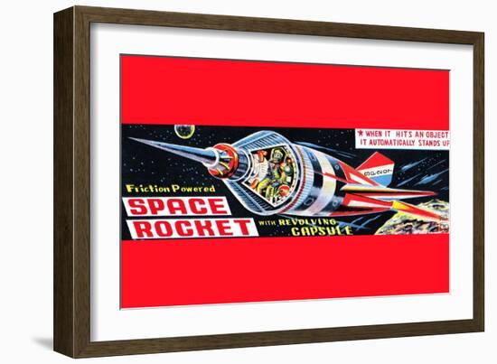 Space Rocket with Revolving Capsule-null-Framed Art Print