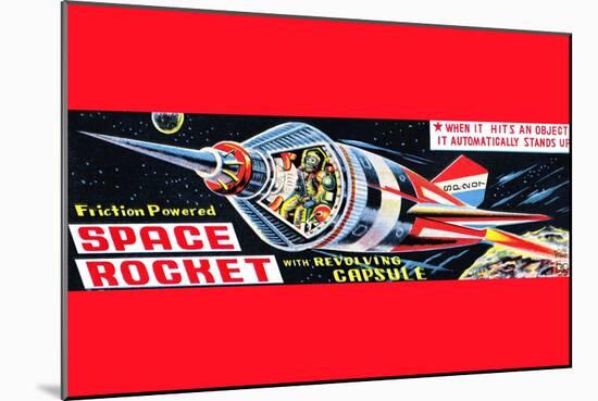 Space Rocket with Revolving Capsule-null-Mounted Art Print