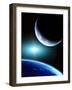 Space Scene with Two Planets-frenta-Framed Photographic Print