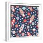 Space Seamless Pattern-Texturis-Framed Art Print