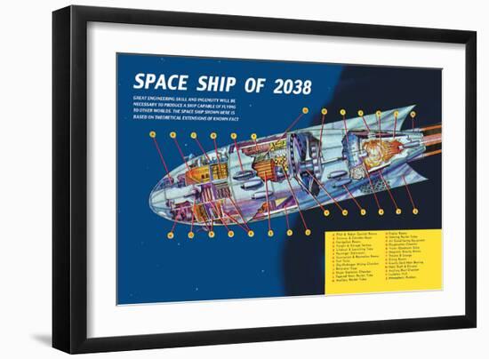 Space Ship of 2038-null-Framed Art Print