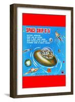 Space Ship X-5-null-Framed Art Print