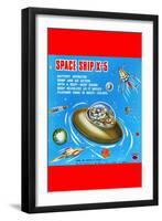 Space Ship X-5-null-Framed Art Print