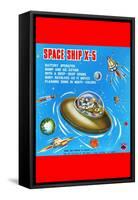 Space Ship X-5-null-Framed Stretched Canvas