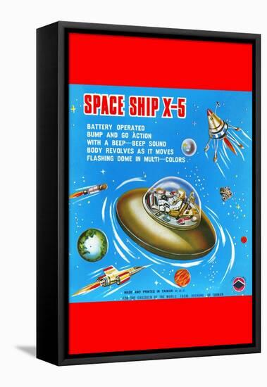 Space Ship X-5-null-Framed Stretched Canvas