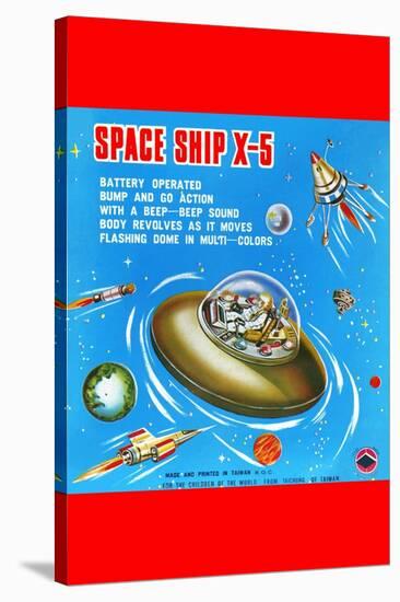 Space Ship X-5-null-Stretched Canvas