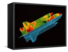 Space shuttle aerodynamics-Science Source-Framed Stretched Canvas