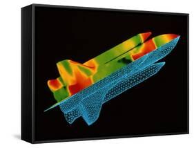 Space shuttle aerodynamics-Science Source-Framed Stretched Canvas