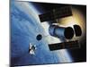 Space Shuttle and Earth-David Bases-Mounted Photographic Print