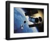 Space Shuttle and Earth-David Bases-Framed Photographic Print