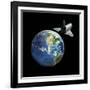 Space Shuttle And Earth-Friedrich Saurer-Framed Photographic Print