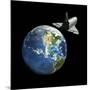 Space Shuttle And Earth-Friedrich Saurer-Mounted Photographic Print