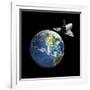 Space Shuttle And Earth-Friedrich Saurer-Framed Photographic Print