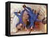 Space Shuttle Astronauts in Zero Gravity Training-null-Framed Stretched Canvas